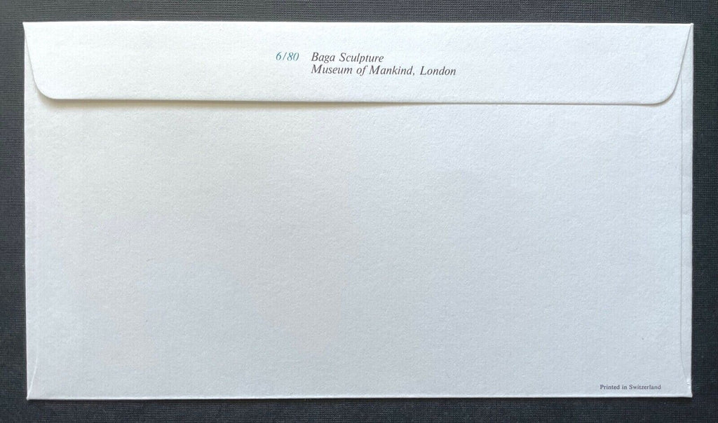 Brief Unicef FDC Flagge Guinea Bega Sculpture London ca.16,4x9,2cm 410297 PR