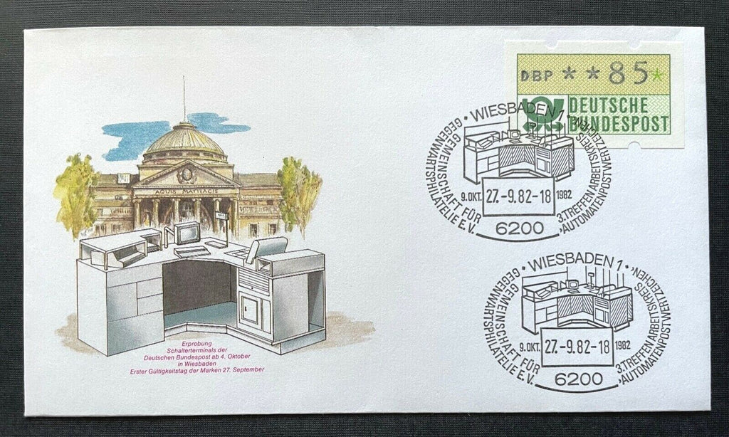 Brief Wiesbaden Deutsche Bundespost Schalterterminal ca.16,4x9,2cm 410077 PR