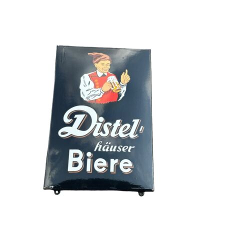 Distelhäuser Biere Bier Distelhausen  Emailleschild um 1950 38x58