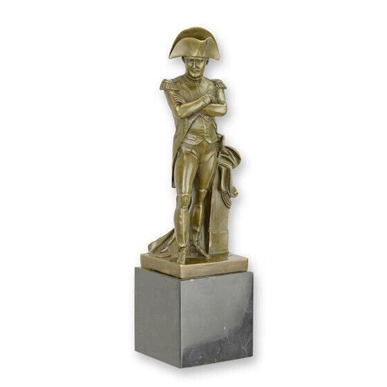 Bronze Skulptur auf Marmor Block Napoleon Bonaparte NLKF-87