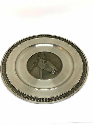 Zinnteller Pferdekopf Pferde Etain Röders Zinn ca. 22 cm ca. 500g 50006