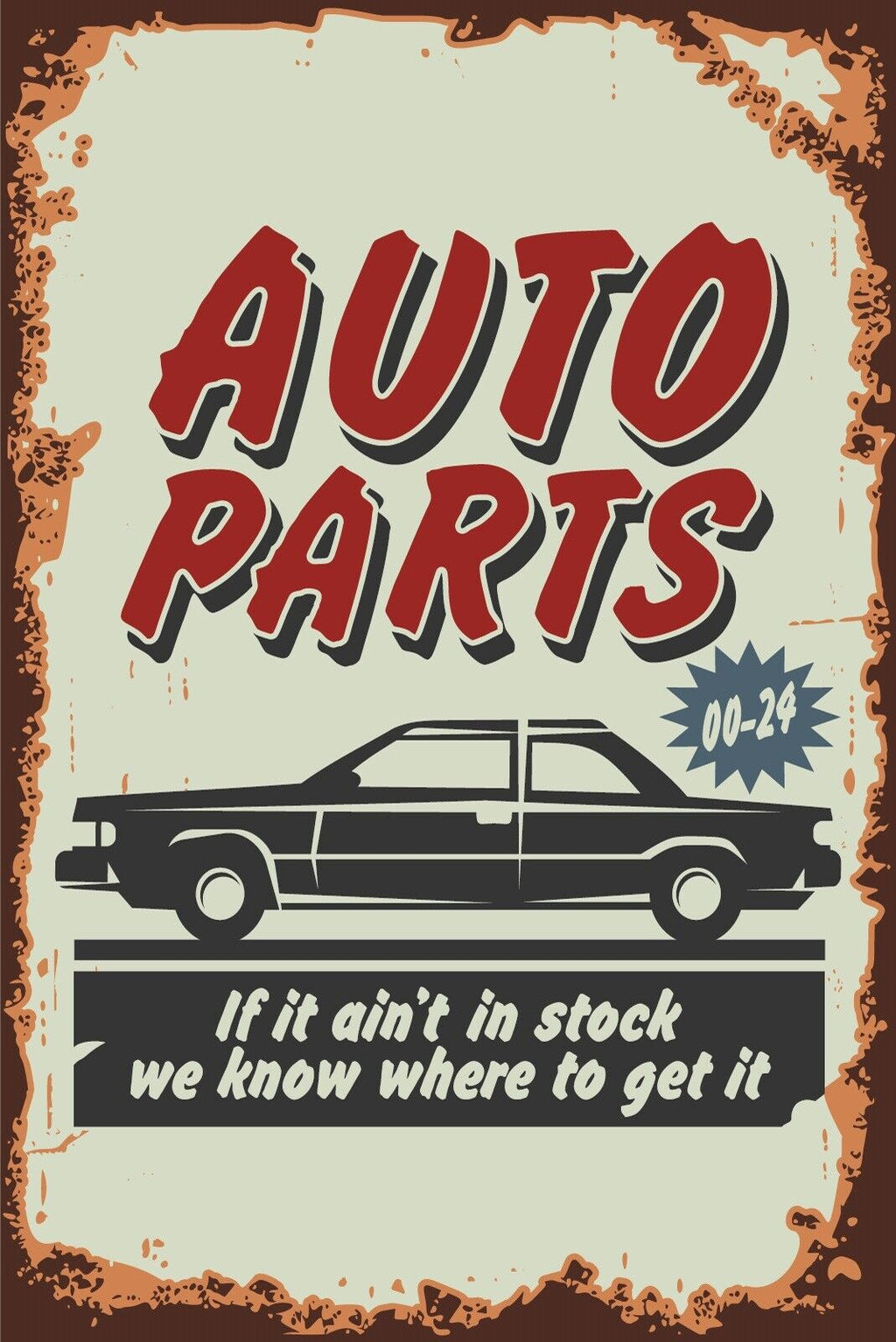 Nostalgie Schild Auto Parts Autoteile 12x18 / 20x30 / 30x40 Blech od. Holz