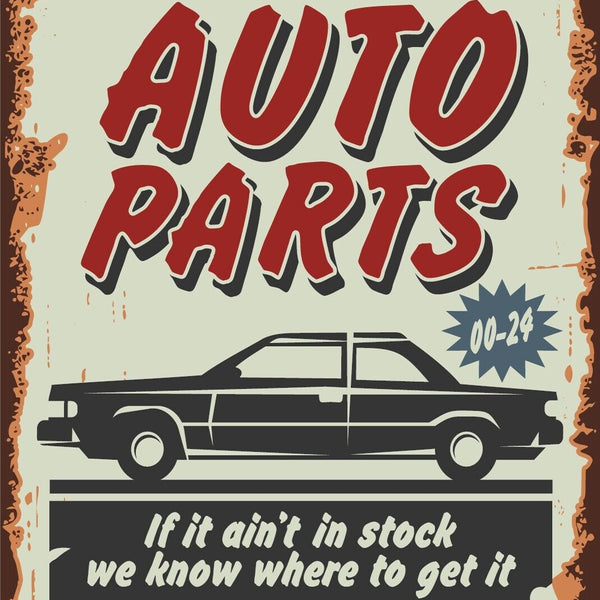 Nostalgie Schild Auto Parts Autoteile 12x18 / 20x30 / 30x40 Blech od. Holz