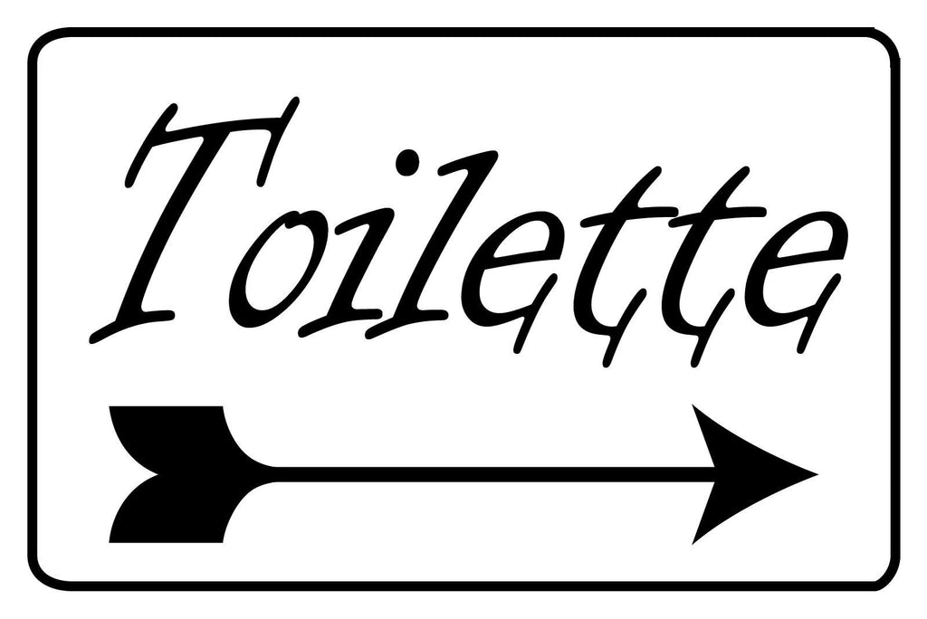 Nostalgie Schild Toilette WC Pfeil 12x18 / 20x30 / 30x40 Blech od. Holz