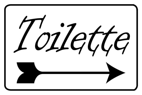 Nostalgie Schild Toilette WC Pfeil 12x18 / 20x30 / 30x40 Blech od. Holz