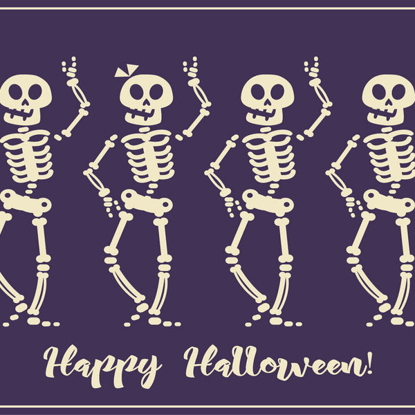 Nostalgie Schild Happy Halloween Skelette 12x18 / 20x30 / 30x40 Blech od. Holz