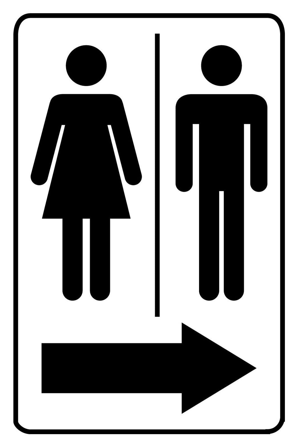 Schild Toilette WC Damen Herren 12x18 / 20x30 / 30x40 Blech od. Holz