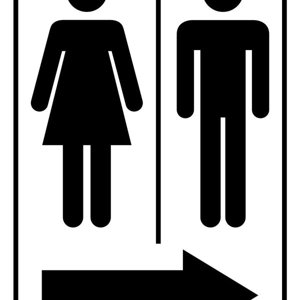 Schild Toilette WC Damen Herren 12x18 / 20x30 / 30x40 Blech od. Holz
