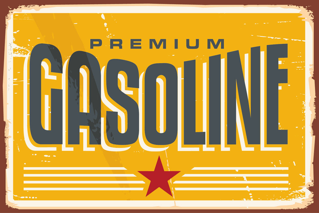 Nostalgie Schild Premium Gasoline Benzin 12x18 / 20x30 / 30x40 Blech od. Holz