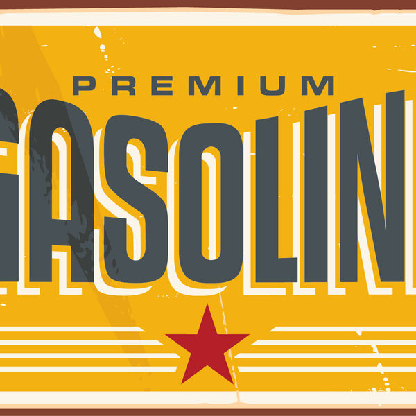 Nostalgie Schild Premium Gasoline Benzin 12x18 / 20x30 / 30x40 Blech od. Holz