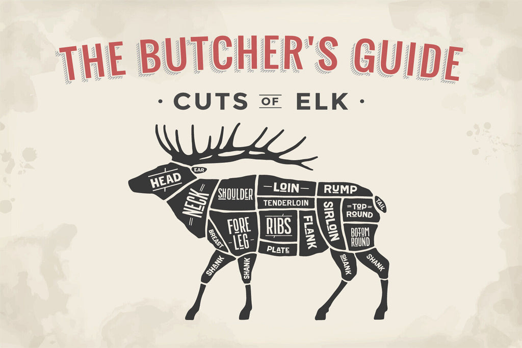Nostalgie Schild Cuts of Elk Elch Diagramm 12x18 / 20x30 / 30x40 Blech od. Holz