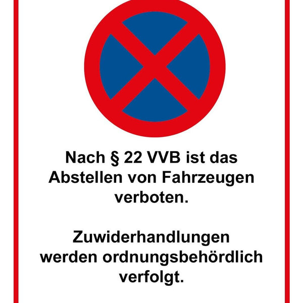 Schild Feuerwehrzufahrt Halteverbot 12x18 / 20x30 / 30x40 Blech od. Holz