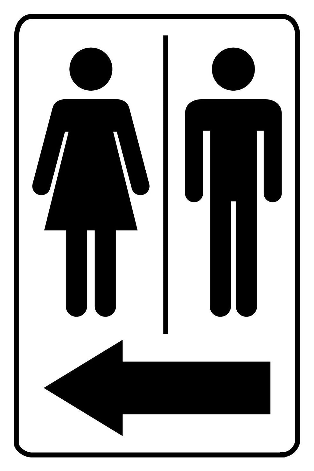 Schild Toilette WC Damen Herren 12x18 / 20x30 / 30x40 Blech od. Holz