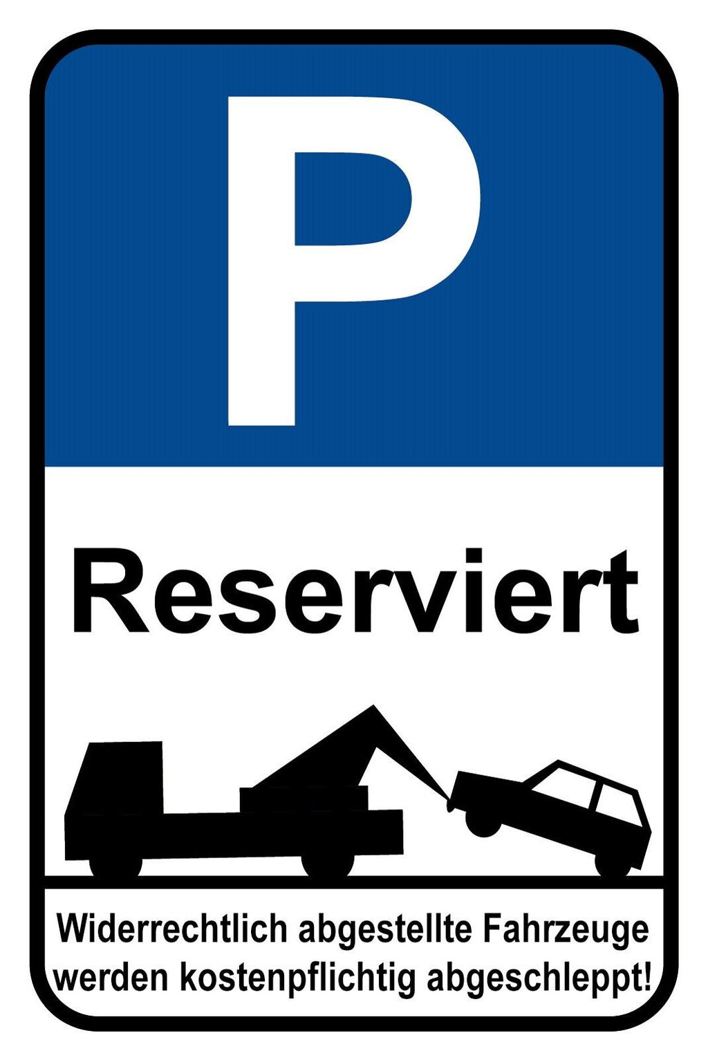 Schild Parkplatz Reserviert Parken 12x18 / 20x30 / 30x40 Blech od. Holz