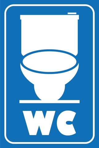 Nostalgie Schild WC Toilette 12x18 / 20x30 / 30x40 Blech od. Holz
