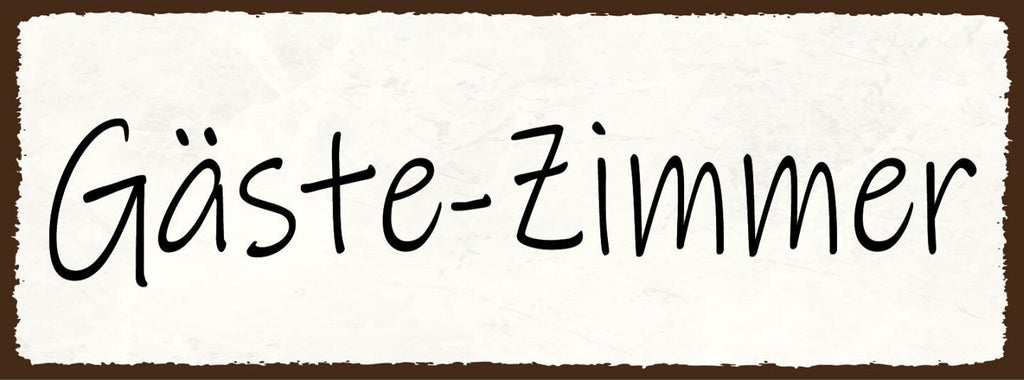 Schild Gäste Zimmer Gast Besucher Ferien Wohnung Urlaub 27x10 Blech od.Holz