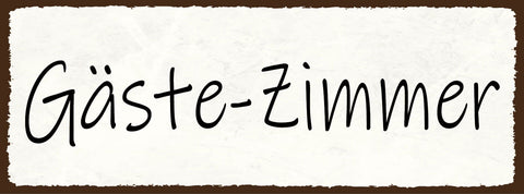 Schild Gäste Zimmer Gast Besucher Ferien Wohnung Urlaub 27x10 Blech od.Holz