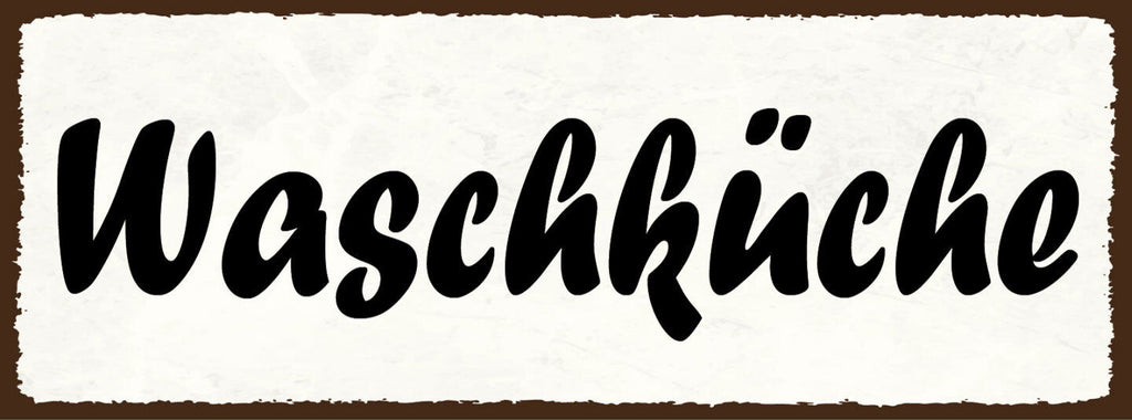 Schild Waschküche Waschen Waschraum Waschmaschine Kleidung 27x10 Blech od.Holz