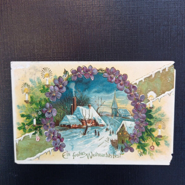 Glückwunschkarte, Ein frohes Weihnachtsfest  Weihnachten Prägekarte 402867 gr