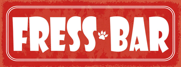 Schild Fress Bar Napf Futter Fressen Haus Tier Katze Hund 27x10 Blech od.Holz