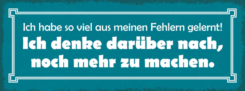 Schild Ich Habe So Viel Aus Meinen Fehlern Gelernt Denke Nach Mehr Zu Machen