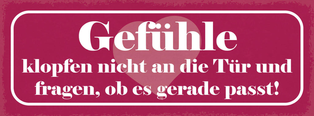 Schild Gefühle Klopfen Nicht An Die Tür & Fragen Ob Es Gerade Passt Liebe 27x10