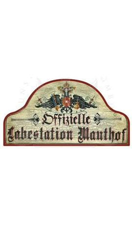 KuK Nostalgie Holzschild "Labestation"
