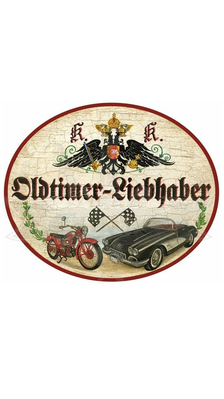 KuK Nostalgie Holzschild "Oldtimer Liebhaber"