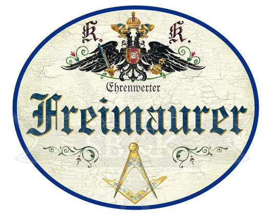 KuK Nostalgie Holzschild Ehrenwerter Freimaurer