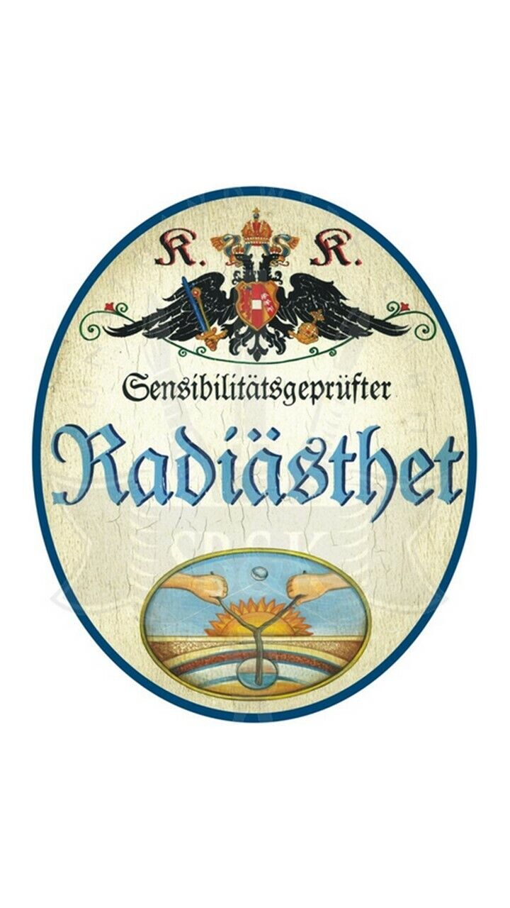 KuK Nostalgie Holzschild "Radiästhet"
