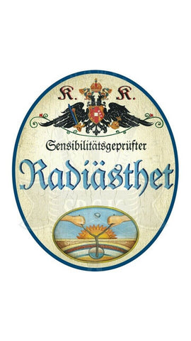 KuK Nostalgie Holzschild "Radiästhet"