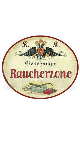 KuK Nostalgie Holzschild "Raucherzone"