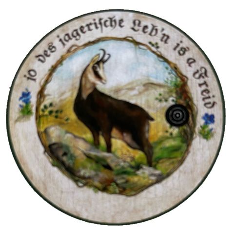 Nostalgie Holzschild Schützenscheibe Jo Des Jagerische Leb'n Is A Freid Schild