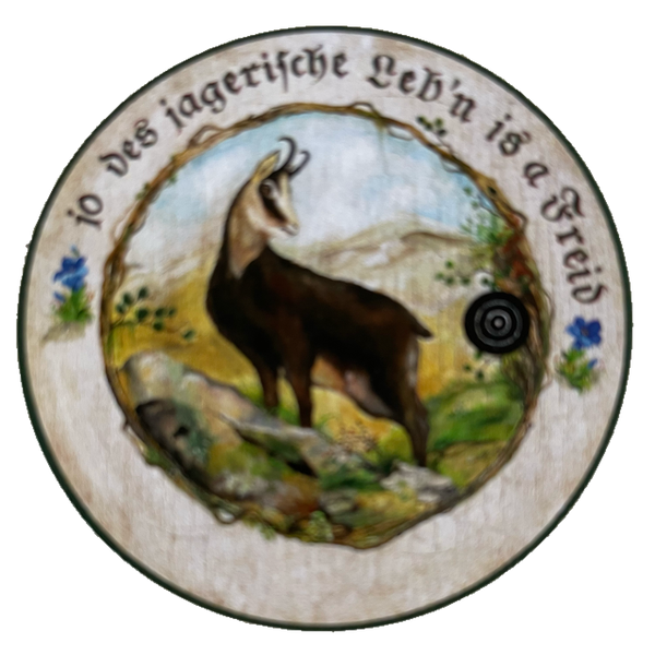 Nostalgie Holzschild Schützenscheibe Jo Des Jagerische Leb'n Is A Freid Schild