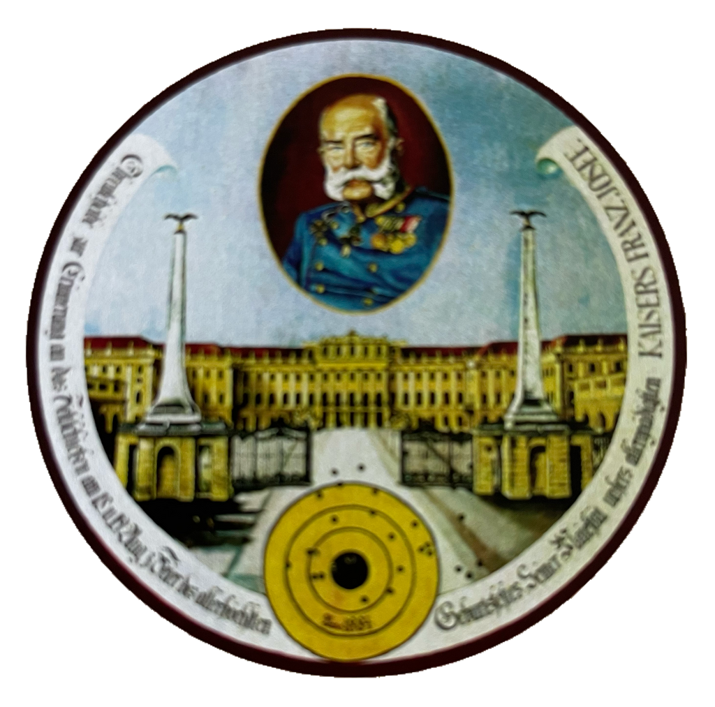 Nostalgie Holzschild Schützenscheibe Kaiser Franz Josef Schönbrunn Schild