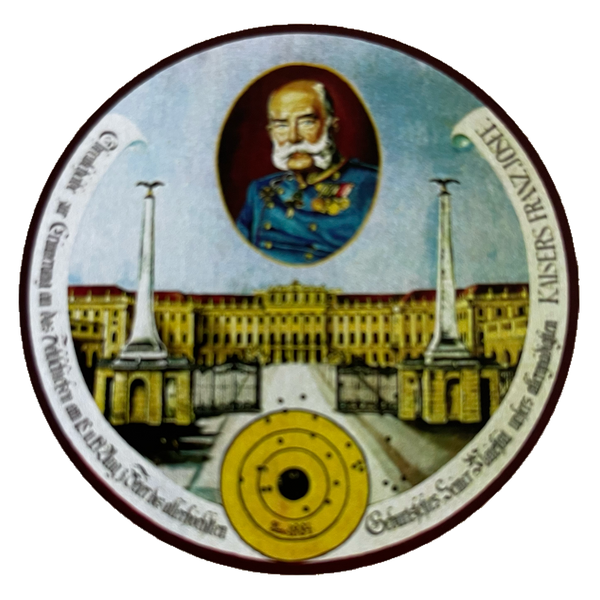 Nostalgie Holzschild Schützenscheibe Kaiser Franz Josef Schönbrunn Schild