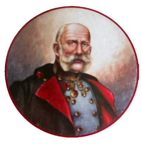 Nostalgie Holzschild Schützenscheibe Kaiser Franz Josef Porträt Schild