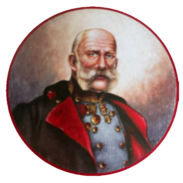 Nostalgie Holzschild Schützenscheibe Kaiser Franz Josef Porträt Schild