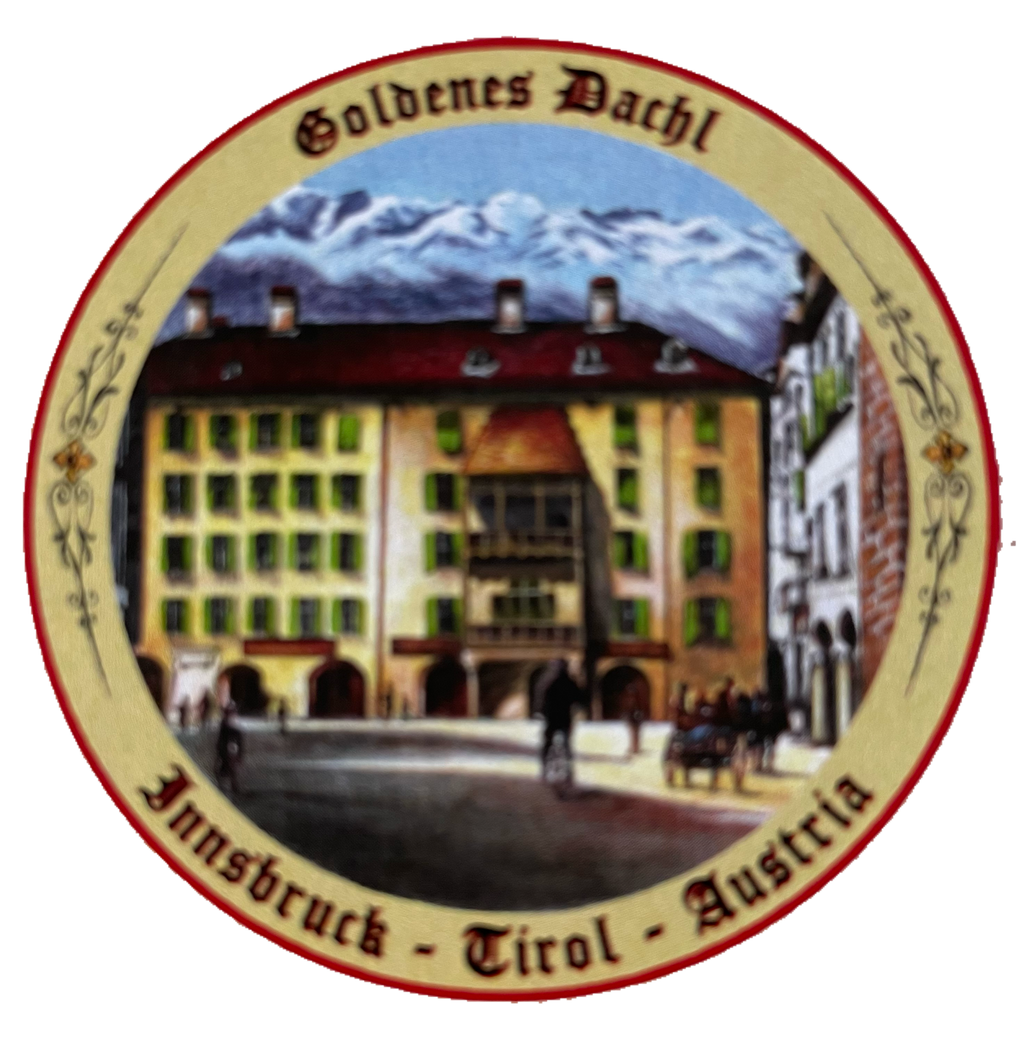 Nostalgie Holzschild Schützenscheibe Goldenes Dachl Innsbruck Tirol Schild