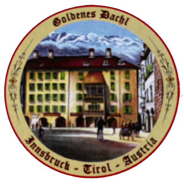Nostalgie Holzschild Schützenscheibe Goldenes Dachl Innsbruck Tirol Schild