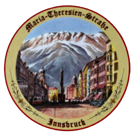 Nostalgie Holzschild Schützenscheibe Maria Theresien Str. Innsbruck Tirol Schild