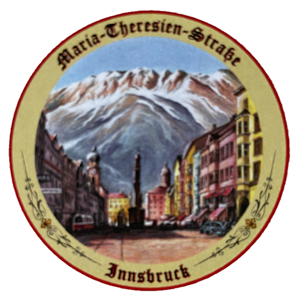 Nostalgie Holzschild Schützenscheibe Maria Theresien Str. Innsbruck Tirol Schild