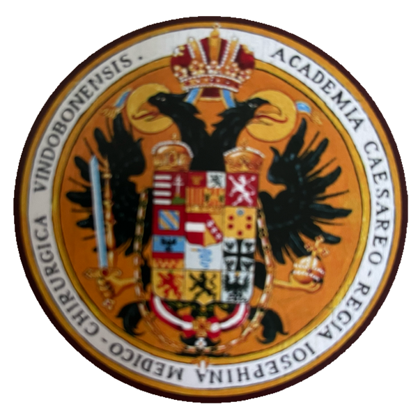 Nostalgie Holzschild Schützenscheibe Academia Caesareo Wappen Schild