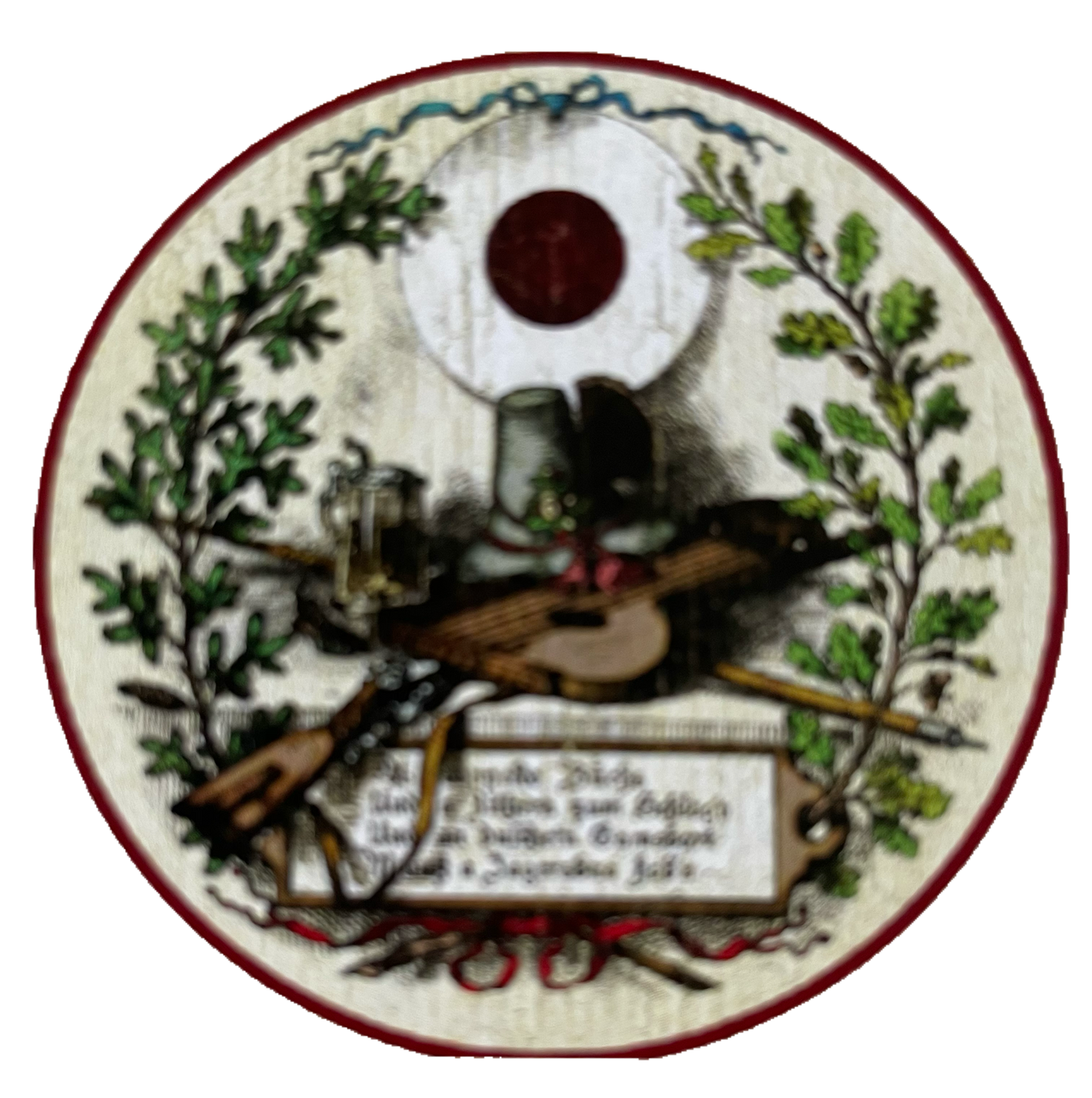 Nostalgie Holzschild Schützenscheibe A Doppelte Büchs Flinte Gewehr Schild