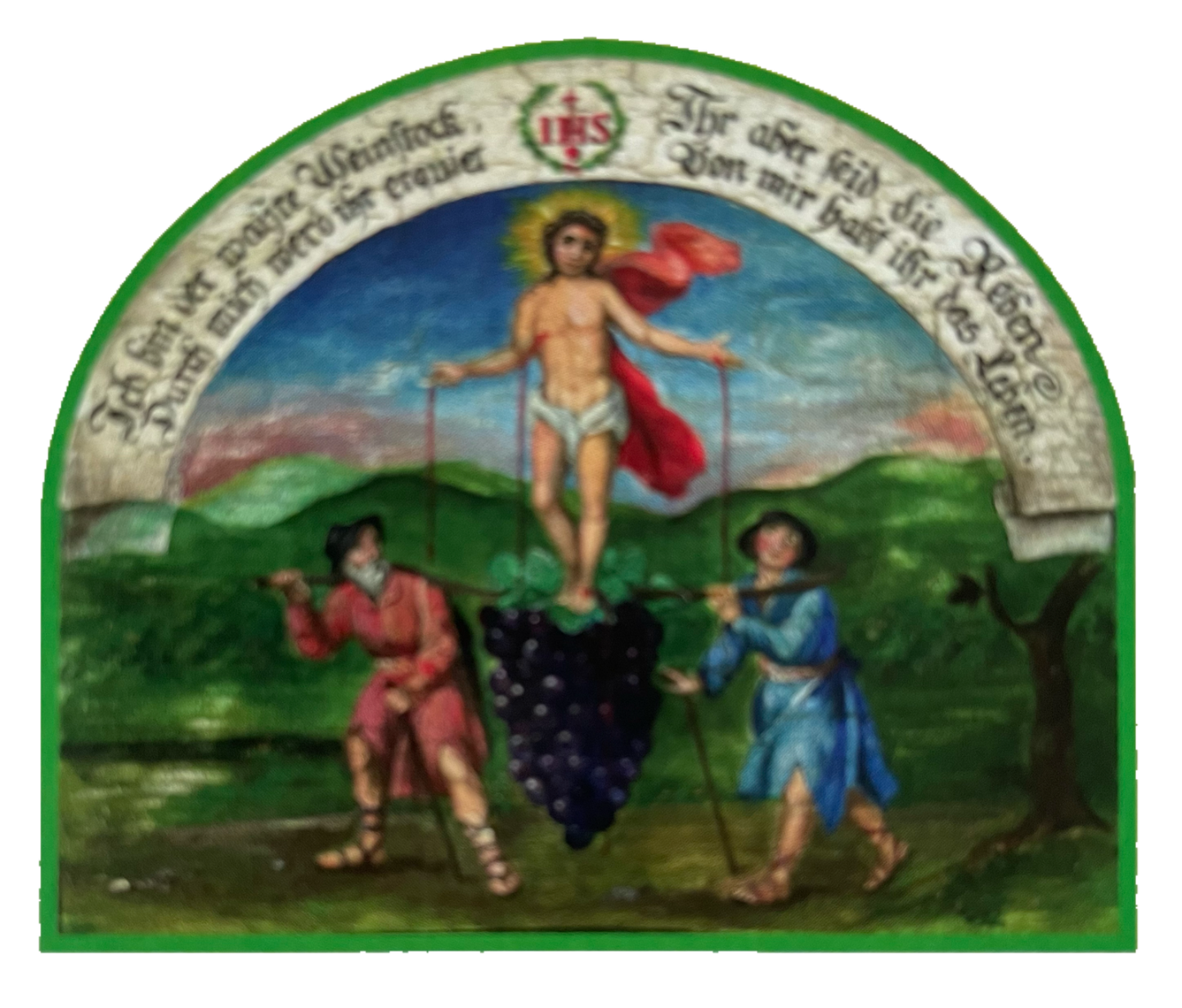 Nostalgie Holzschild Mittelalter Ich Bin Der Wahre Weinstock Kirche Jesus Schild