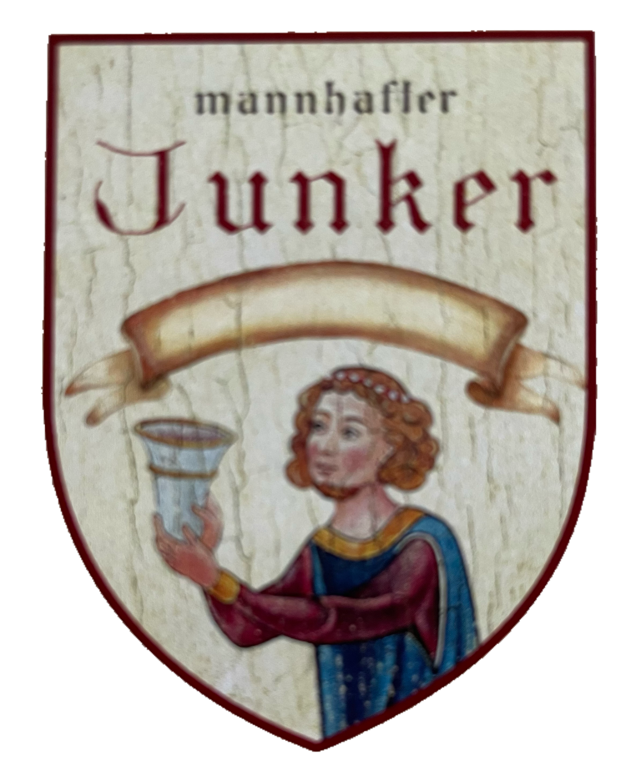Nostalgie Holzschild Mittelalter Mannhafter Junker Schild