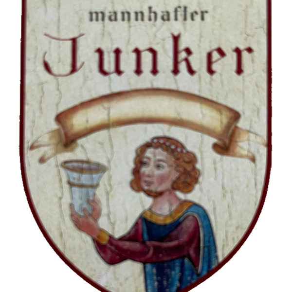 Nostalgie Holzschild Mittelalter Mannhafter Junker Schild