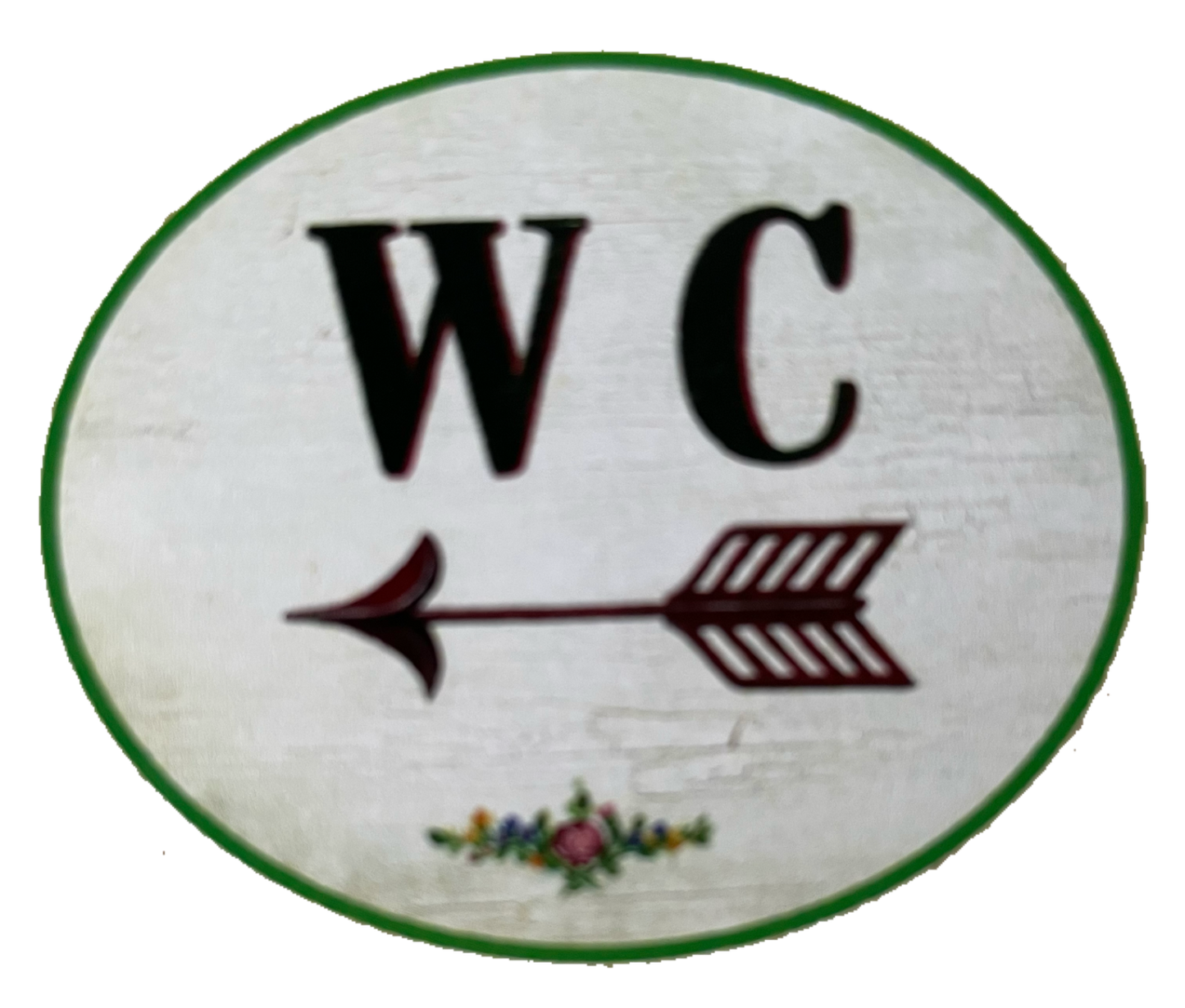 Nostalgie Holzschild WC Links Pfeil Toilette Klo Schild