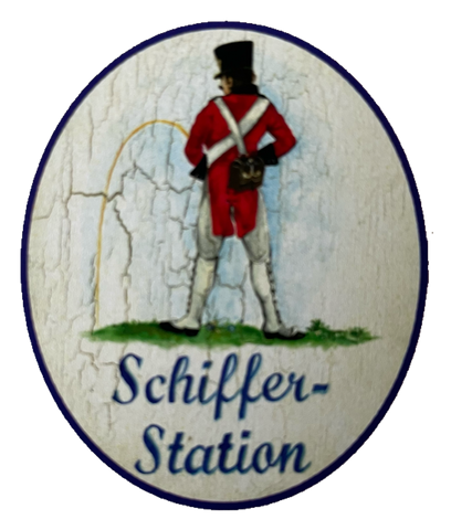 Nostalgie Holzschild Schiffer Station Soldat WC Toilette Klo Schild