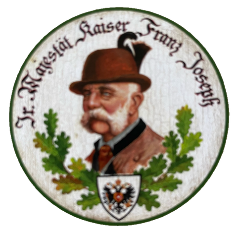 Nostalgie Holzschild Schützenscheibe Kaiser Franz Joseph Porträt Schild